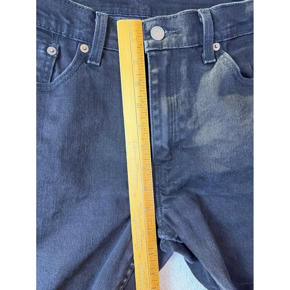 Levi's 514 Straight Fit‎ Jeans Mens 33x32 (Fits 32x31) Black Denim Stretch Pants